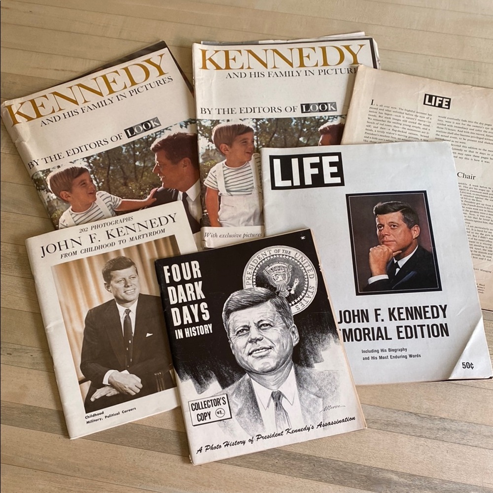 JFK 1963 Memorabilia Collection of 6 Vintage Magazines